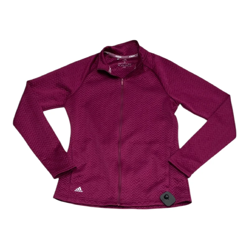 sweatshirts with ribbon ties -Athletic Sweatshirt Collar By Adidas In Maroon, Size: S