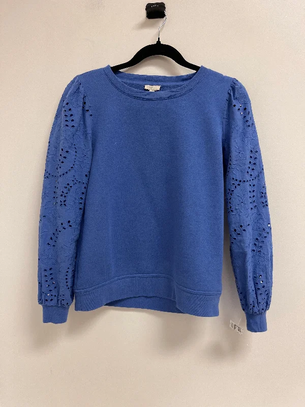 sweatshirts with drop hem -Sweatshirt Crewneck By Talbots In Blue, Size: Sp