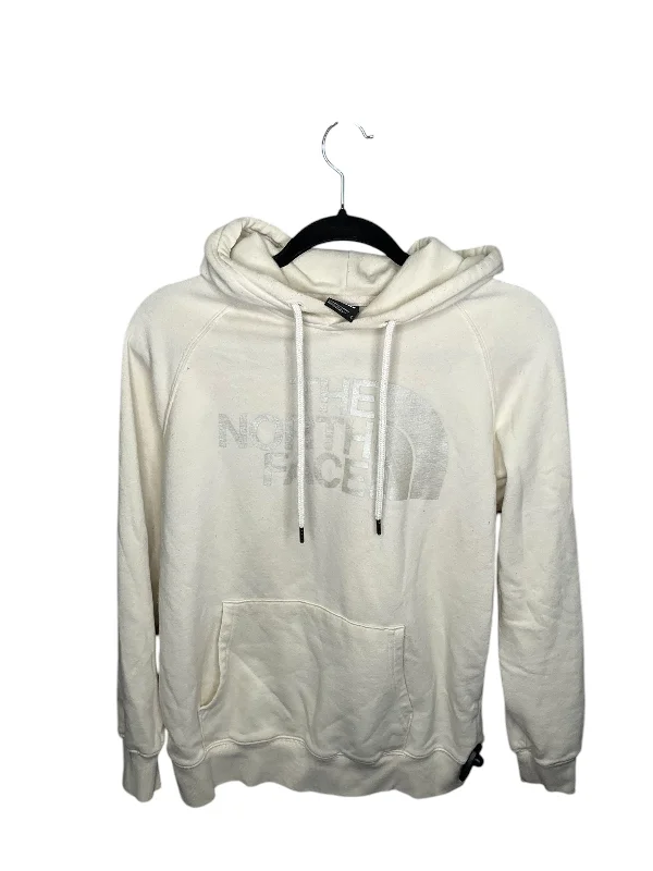 flannel sweatshirts warm layer -Athletic Sweatshirt Hoodie By The North Face In Cream, Size: M