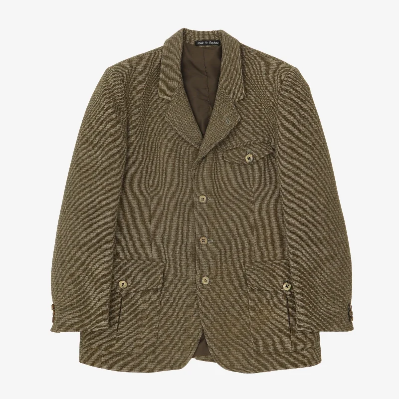 quilted jacket men classic -Vintage Wool Blazer