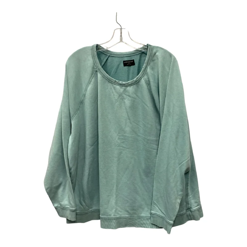 sweatshirts with gathered hem -Sweatshirt Crewneck By Lane Bryant In Blue, Size:3X