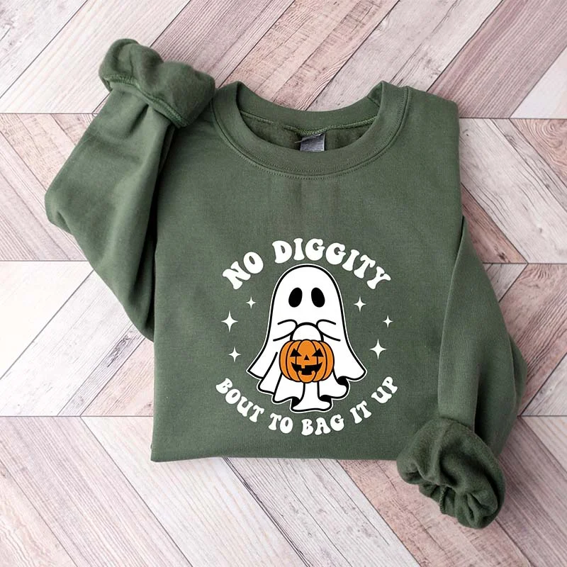 sweatshirts with gathered hemline -No Diggity Bout To Bag It Up Sweatshirt