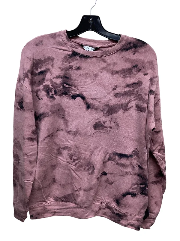 sweatshirts with satin hemline -Sweatshirt Crewneck By Athleta In Tie Dye Print, Size: Xs