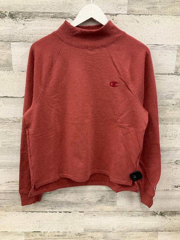 onyx sweatshirts dark tone -Sweatshirt Crewneck By Champion In Orange, Size: M