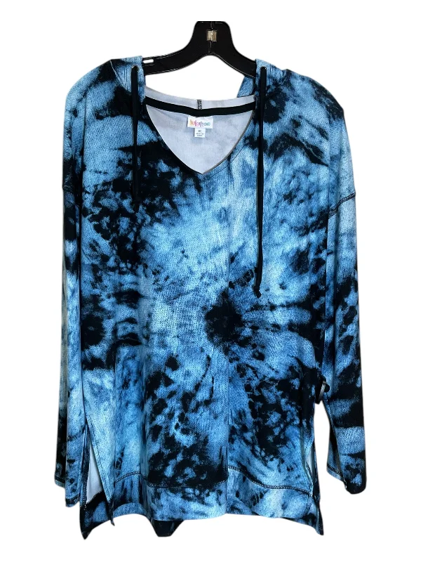 sweatshirts kids cloud print -Sweatshirt Hoodie By Lularoe In Blue, Size: L