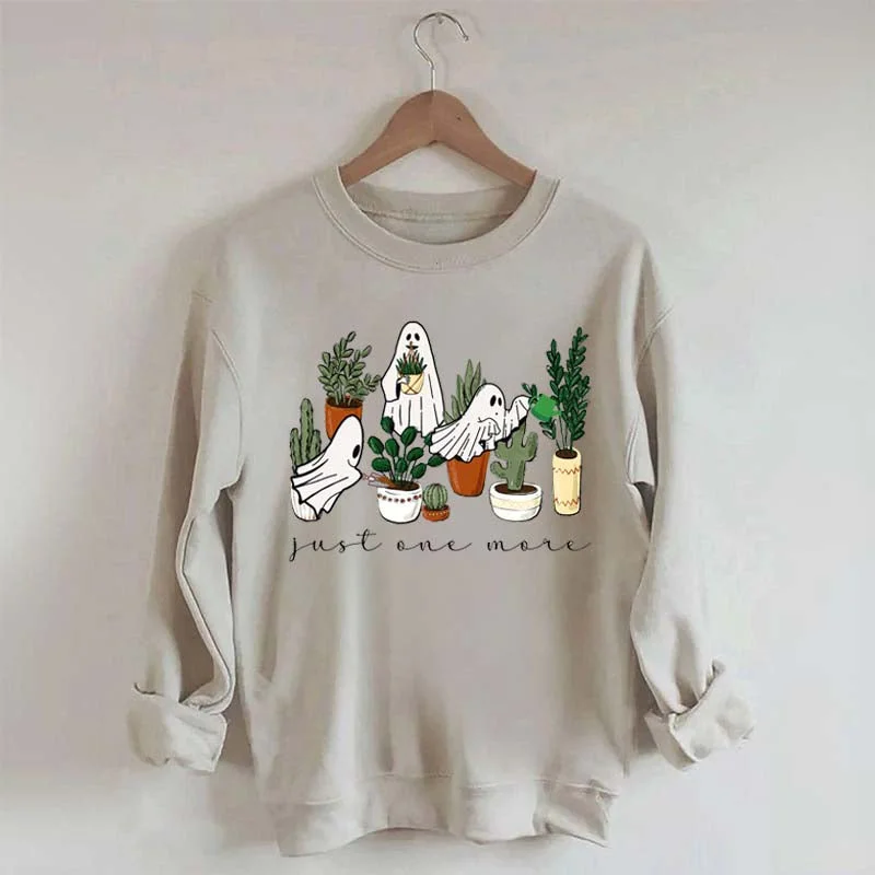 sweatshirts women festival style -Ghost Just One More Plant Lady Sweatshirt