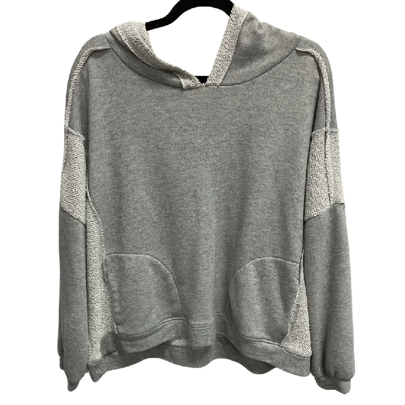 cropped sweatshirts casual edge -Sweatshirt Hoodie By Bke In Grey, Size: M