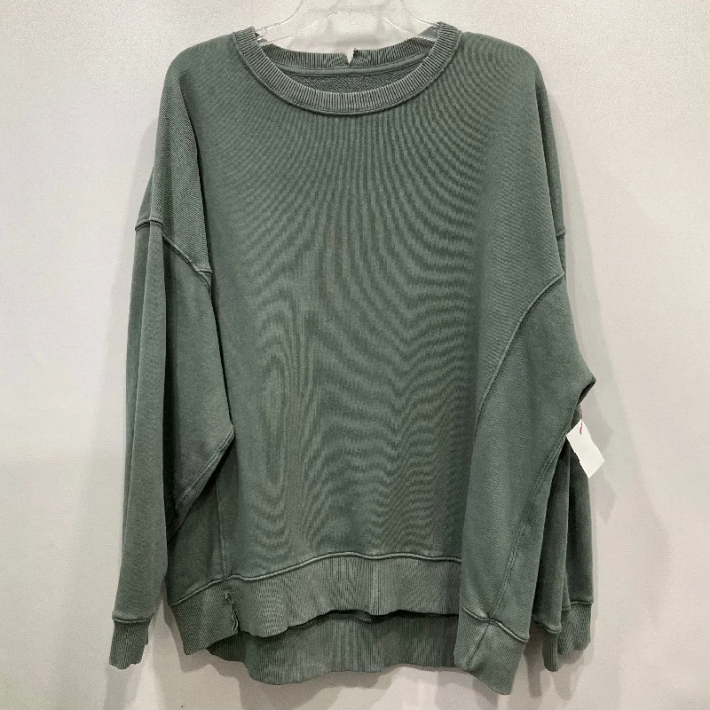 sweatshirts with drop hem -Sweatshirt Crewneck By Aerie In Green, Size: L