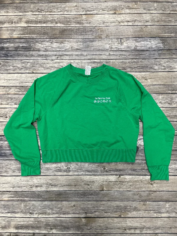 sweatshirts with ruched hem -Athletic Sweatshirt Crewneck By All In Motion In Green, Size: M