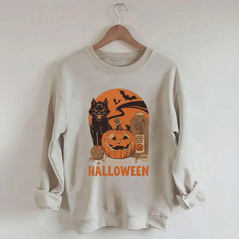 sweatshirts men basketweave -Vintage Black Cat Pumpkin Sweatshirt