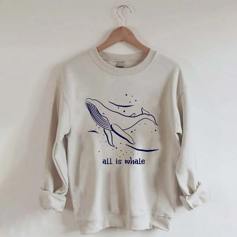 sweatshirts women deep plum -All Is Whale Sweatshirt