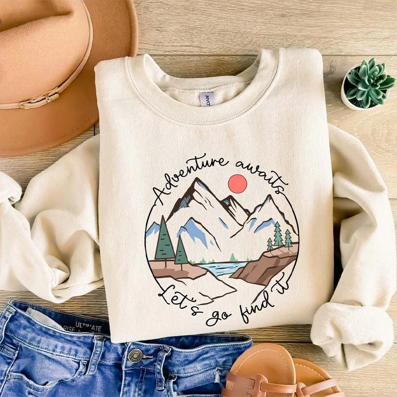 topaz sweatshirts warm glow -Adventure Awaits Let's Go Find It Sweatshirt