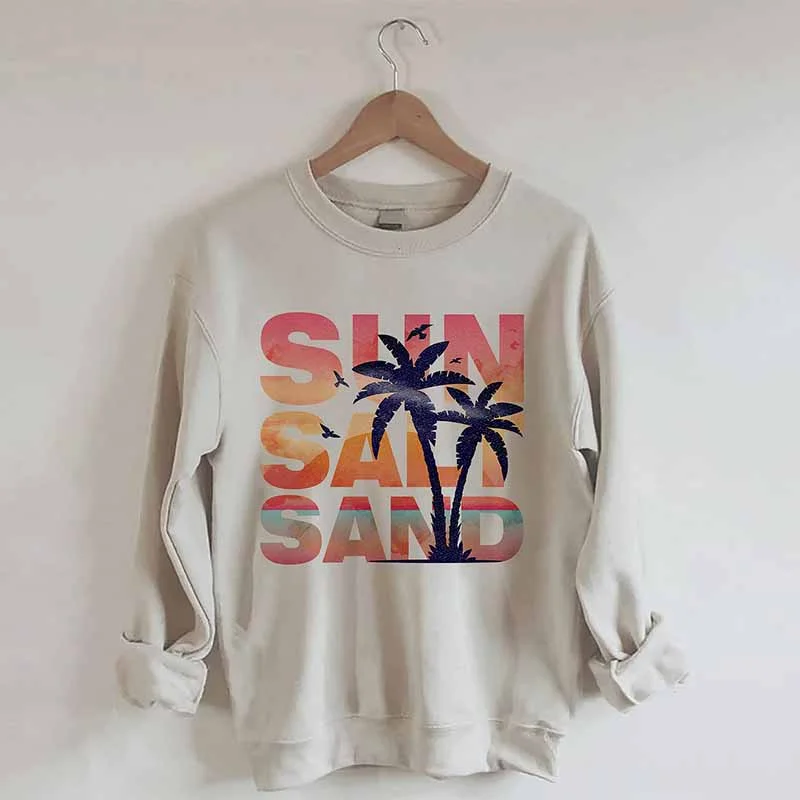 olive sweatshirts natural hue -Sun Salt Sand Sweatshirt