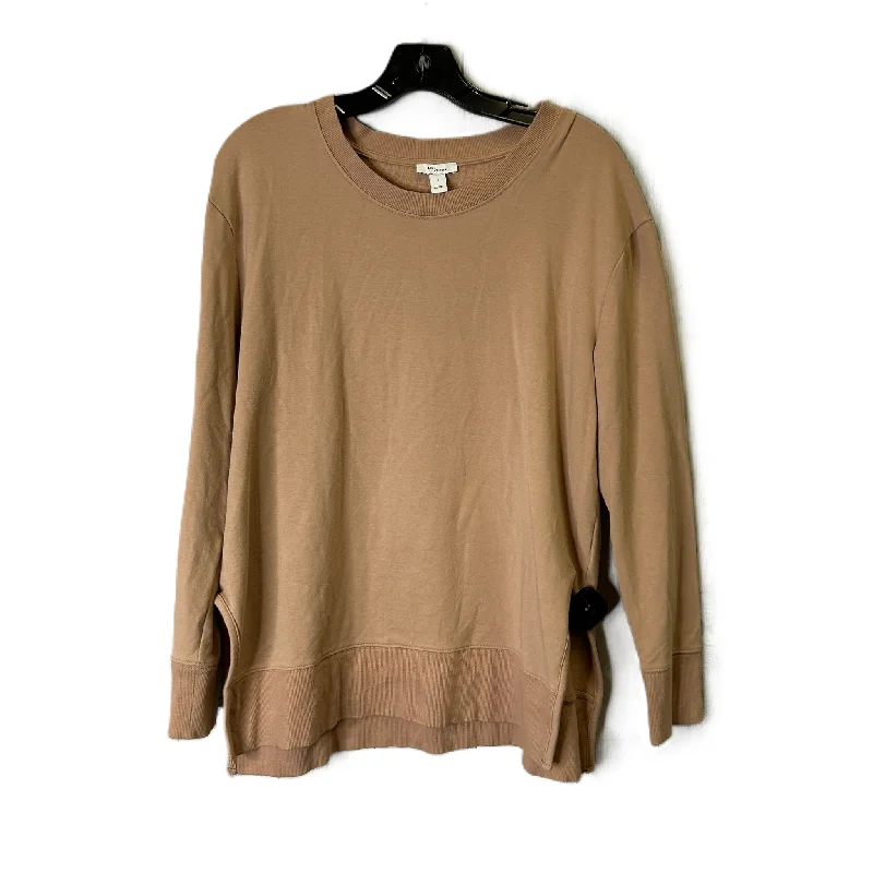 sweatshirts with drawstring hem -Sweatshirt Crewneck By Daily Ritual In Brown, Size: L