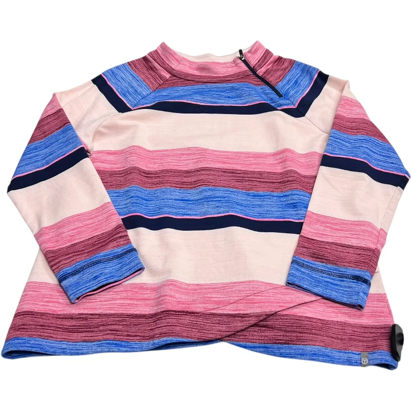 sepia sweatshirts warm shade -Athletic Sweatshirt Collar By Talbots In Blue & Pink, Size: Petite L