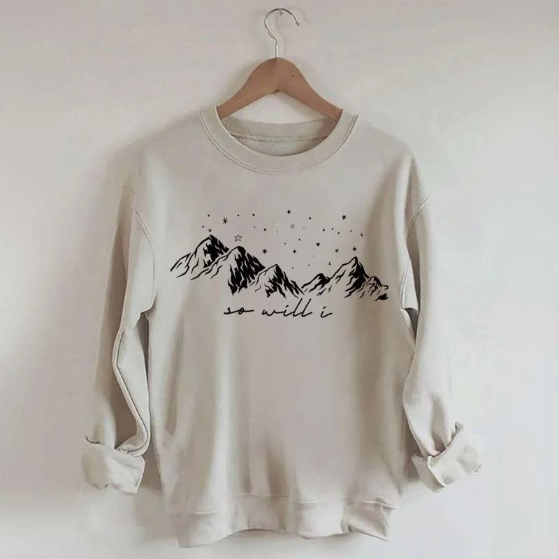 breathable hemp sweatshirts airy -If The Stars Were Made To Worship So Will I Christian Sweatshirt