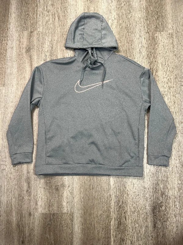 short sweatshirts urban chic -Sweatshirt Hoodie By Nike Apparel In Grey, Size: M