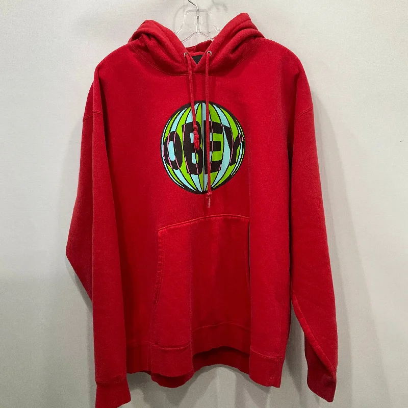 sable sweatshirts deep brown -Sweatshirt Hoodie By Obey In Red, Size: Xl