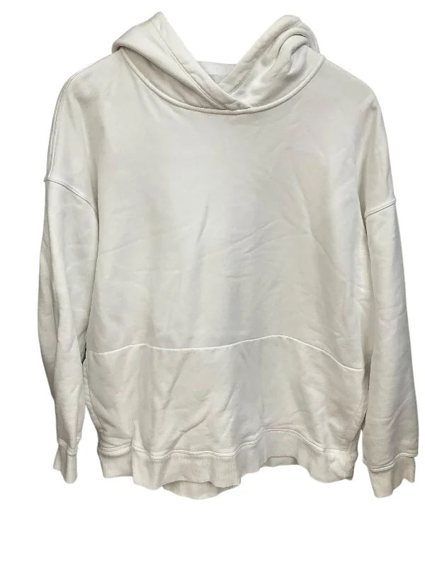 sweatshirts with ribbed panels -Sweatshirt Hoodie By Lululemon In White, Size: M