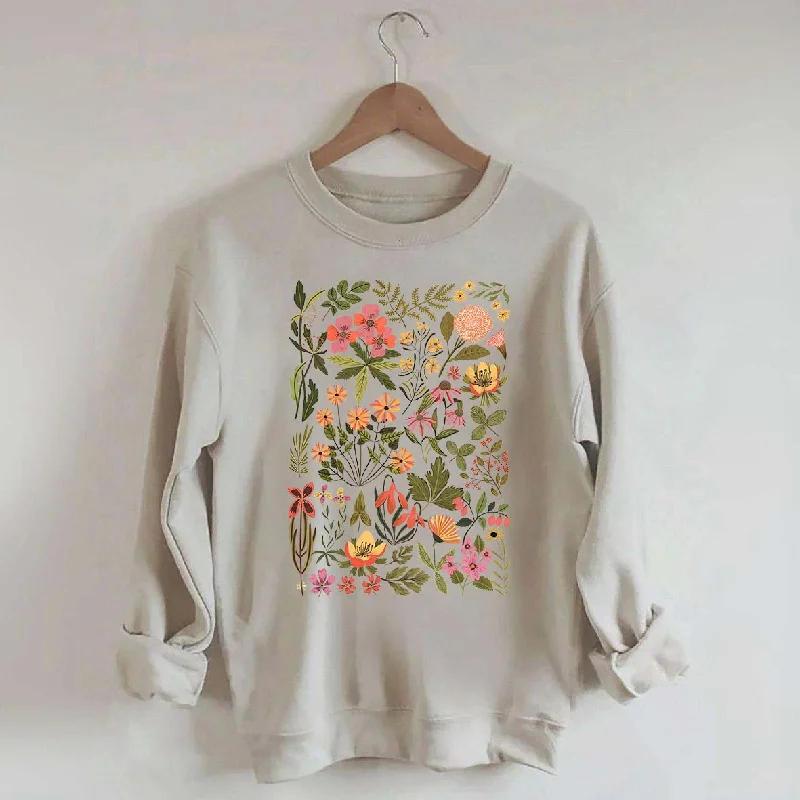 sweatshirts kids space design -Wildflowers Vintage Botanical Sweatshirt