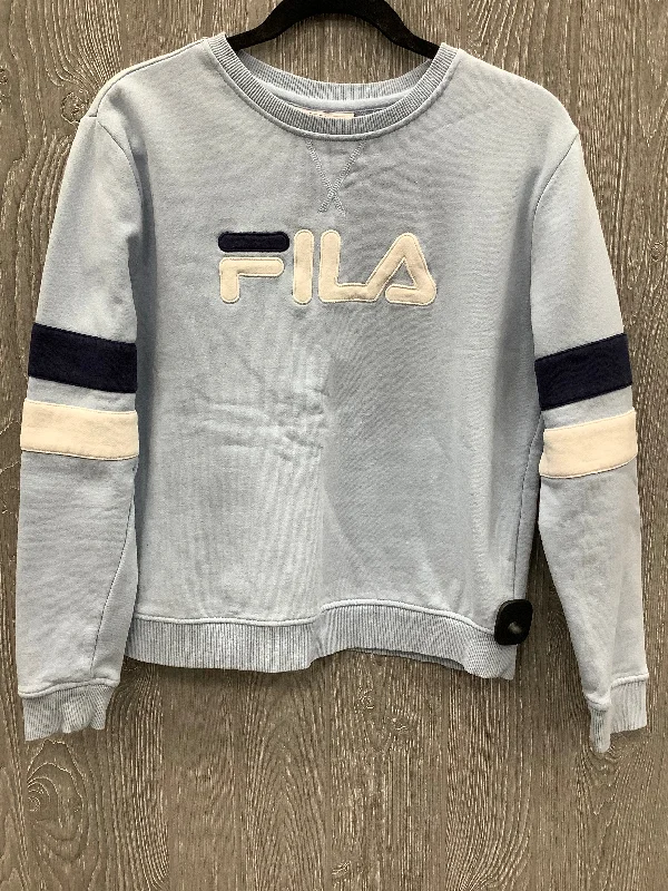 sweatshirts with lace cuffs -Sweatshirt Crewneck By Fila In Blue, Size: M