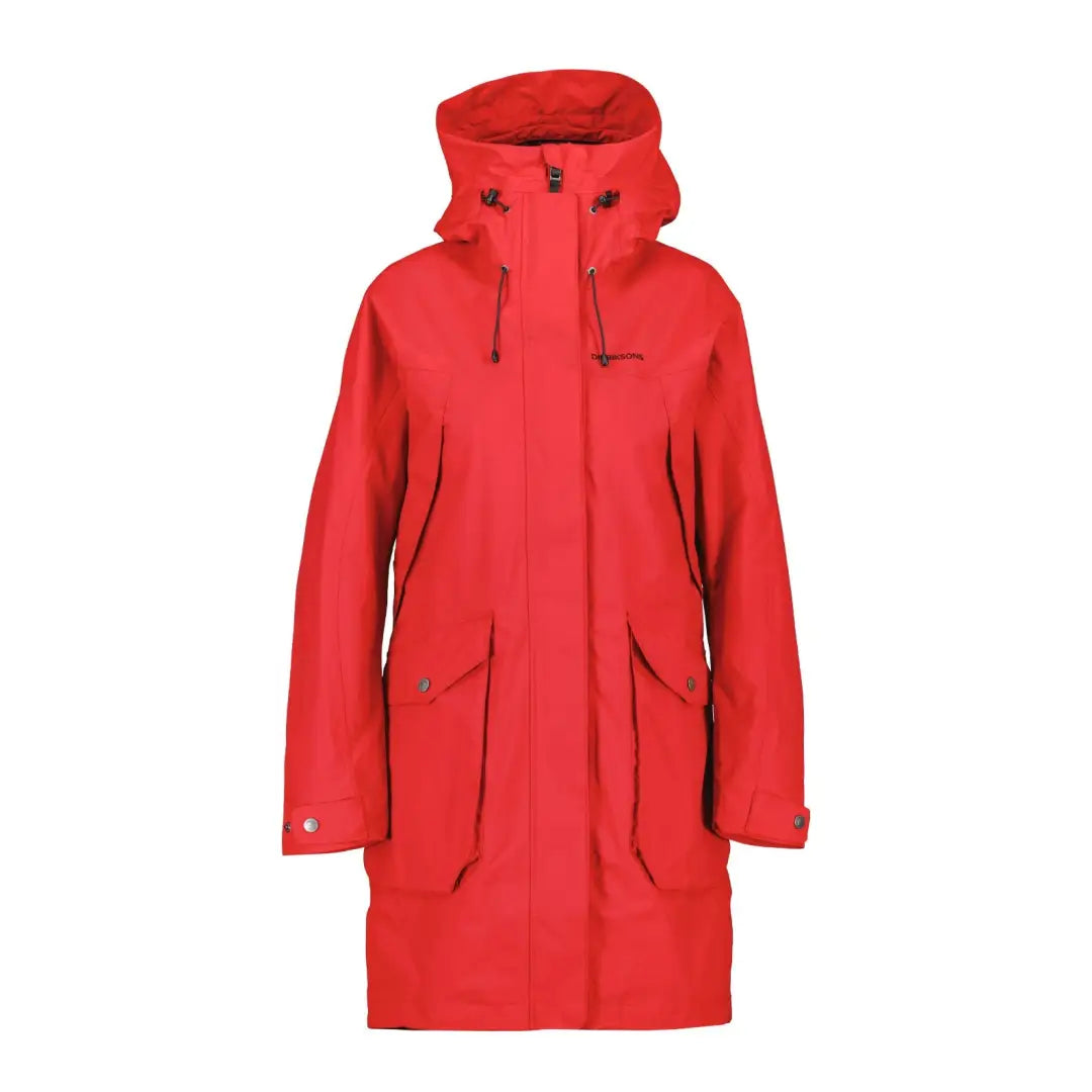 long jacket relaxed drape -Didriksons Thelma Womens Parka 10