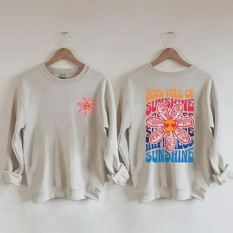 sweatshirts with crystal studs -Soul Full Of Sunshine Sweatshirt