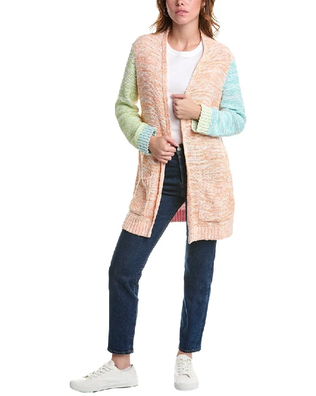 brushed cotton cardigan soft -Edinburgh Knitwear Tape Yarn Cardigan