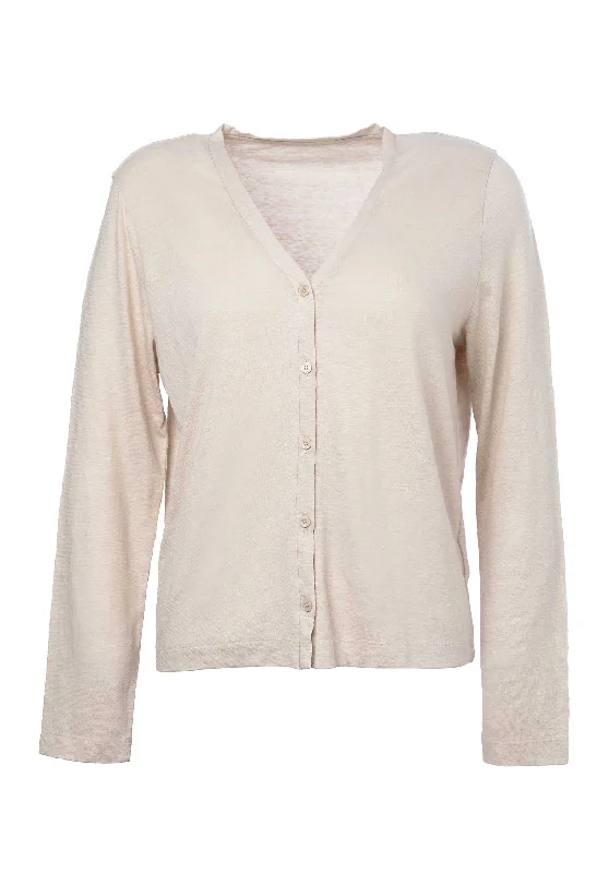 lightweight silk cardigan breezy -Cardigan  Lelscardigan Sand