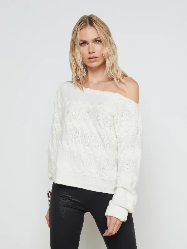 tie-front pullover sweater chic -8954TTN2i L'Agence Shan Sweater