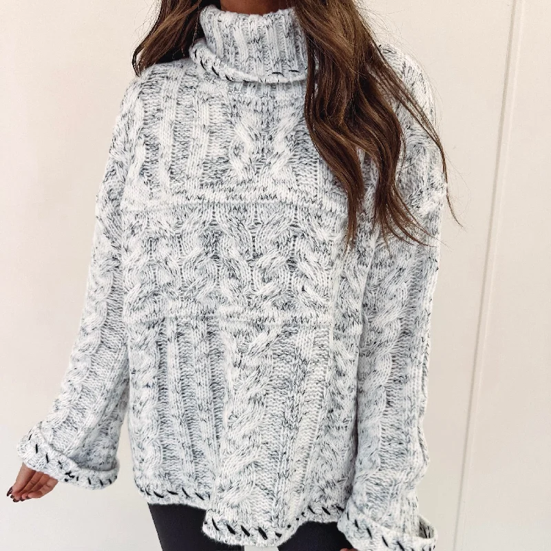 striped alpaca pullover sweater -Chasity Sweater