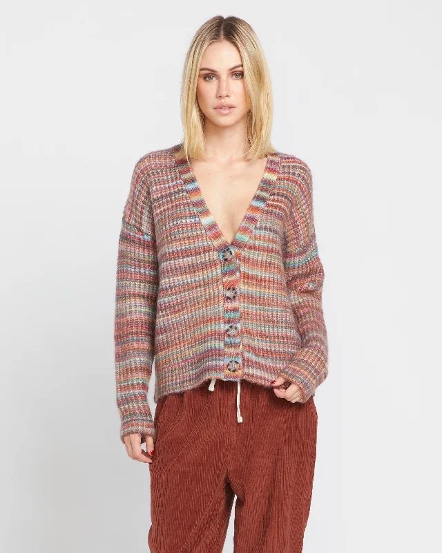 cardigan for women rich mocha -Desert Dreamz Cardi - Multi