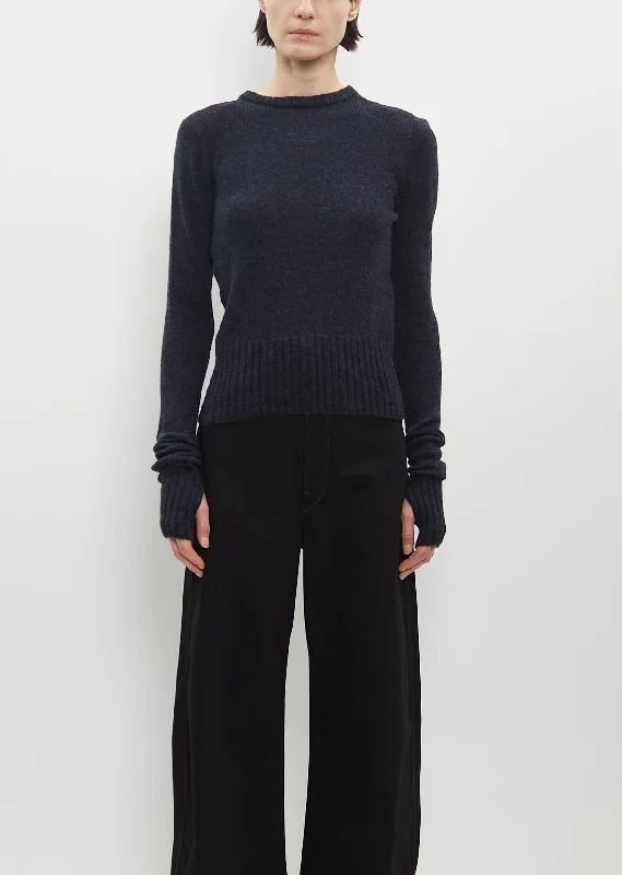 long pullover sweater flowy -Fitted Sweater