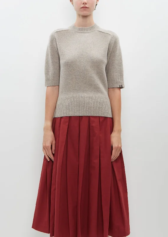 pullover sweater with lace -n° 374 Lauren Sweater — Moss