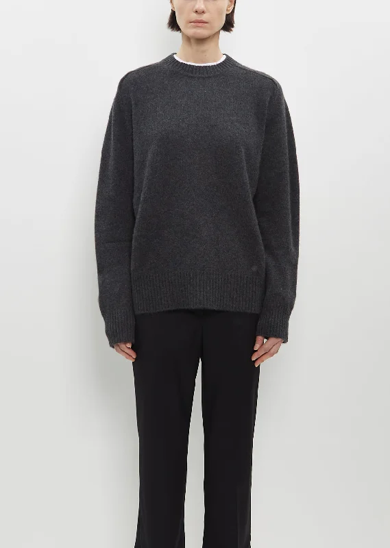 boucle pullover sweater textured -Baltra Cashmere Sweater