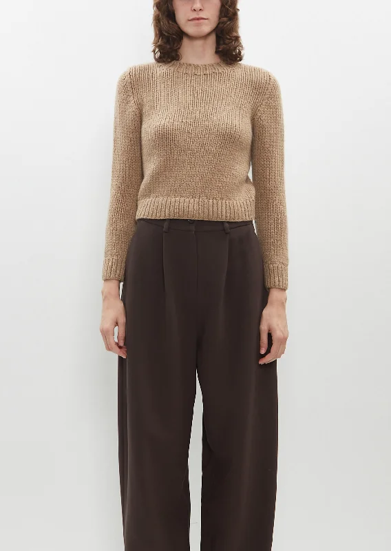 long pullover sweater layered -Giny Cashmere Sweater — Camel