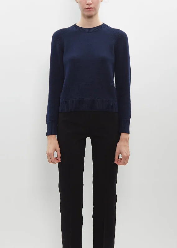 pullover sweater with fringe -Lauren Sweater — Navy