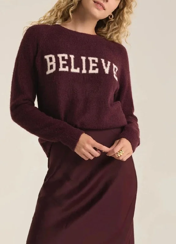 cerulean pullover sweater cool -Lizzy Believe Sweater