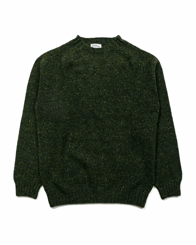 wool-blend pullover sweater warm -Lost & Found Donegal Sweater Harris