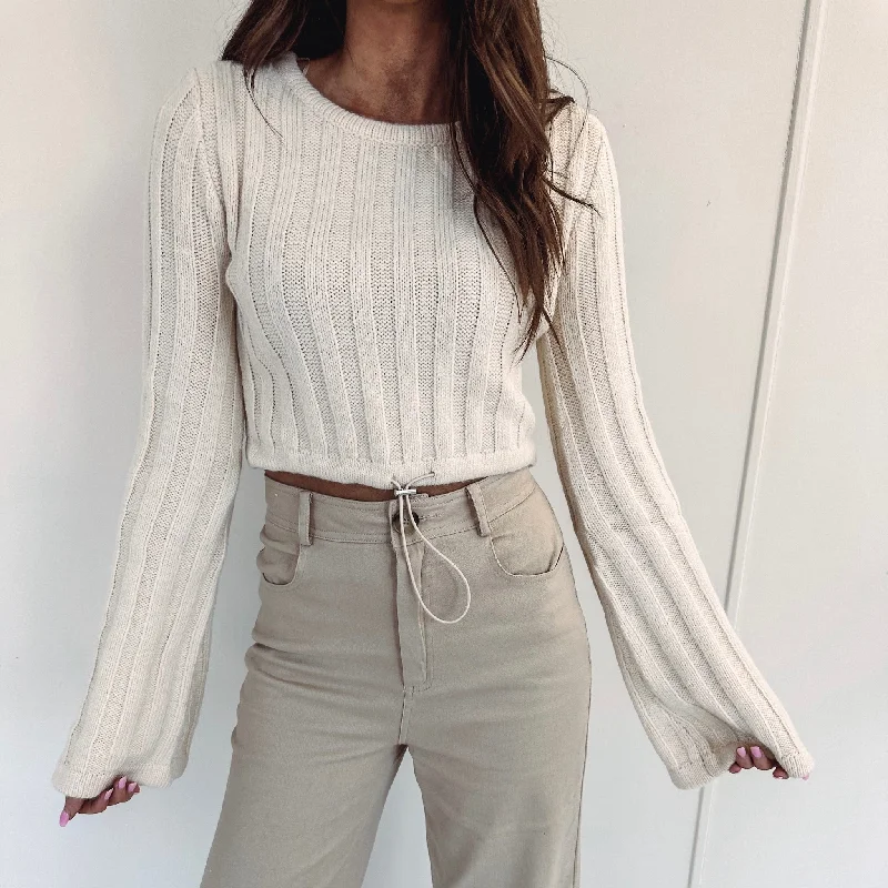 pullover sweater with satin -Malina Sweater