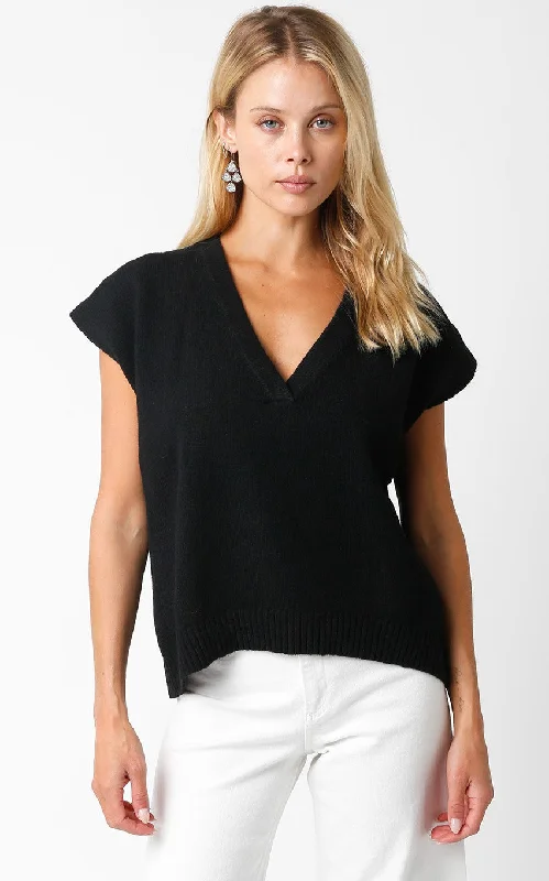 plum pullover sweater deep -Nellie V-neck Sleeveless Sweater