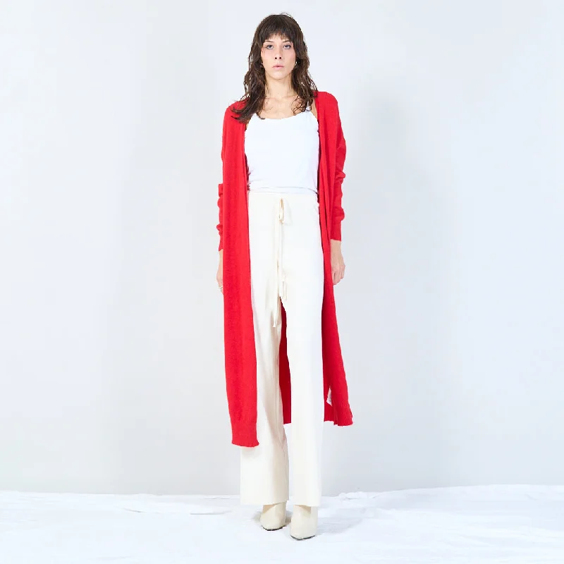 cardigan with satin hemline -Oversized open-front cardigan wholesale