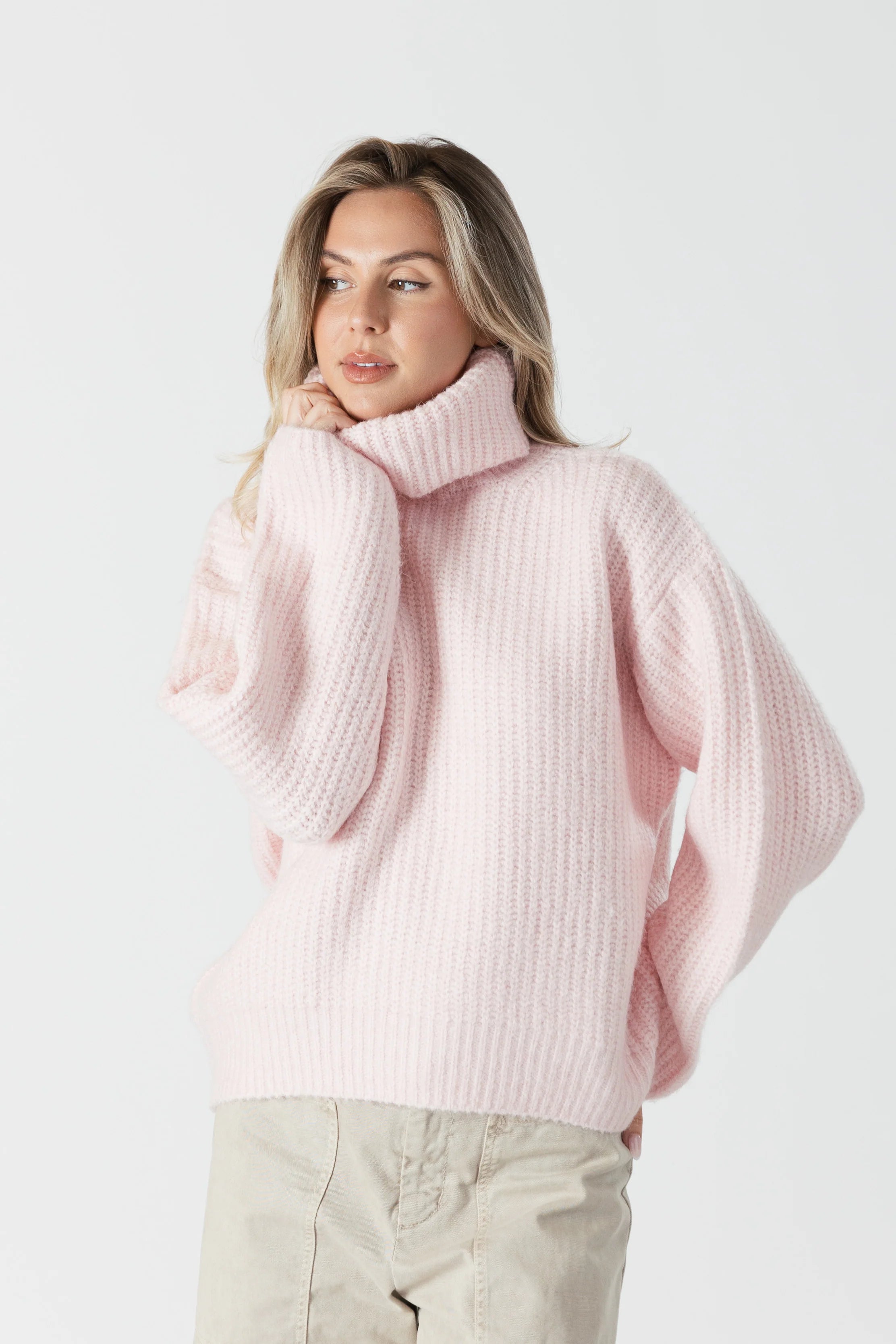 rust pullover sweater warm -Sahar Turtleneck Sweater