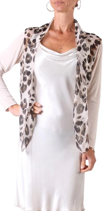 cardigan for women soft emerald -Shoona Leopard Cardigan