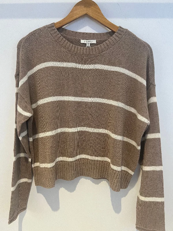 ribbed linen pullover sweater -Sienna Stripe Sweater