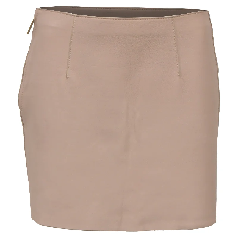 vivid pattern skirts -Dsquared2 Mini Pencil Skirt in Nude Leather