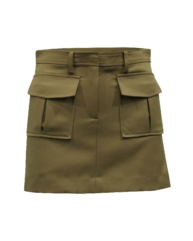 form chic skirts -Theory Pocket Mini Skirt in Beige Polyester