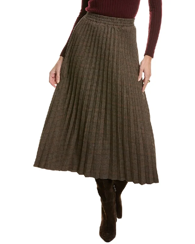 group uniform skirts -YAL New York Plaid Pleated Skirt