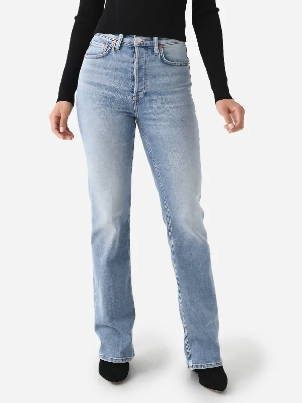 performance stretch pants -70S Bootcut Jean In Blazed Indigo