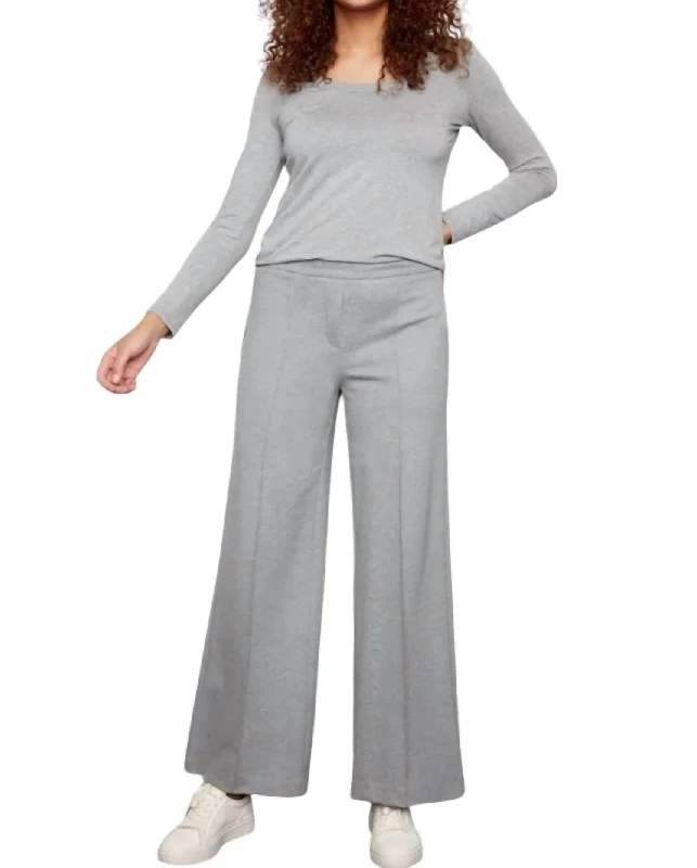 sleek check pants -Amiri Wide Leg Pants In Grey